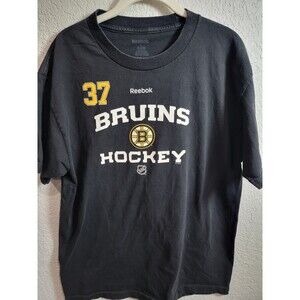 NHL Boston Bruins # 37 Patrice Bergeron Black Large Reebok